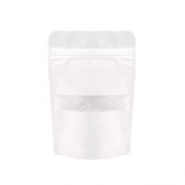 Standbodenbeutel Reispapier Weiß 10.2x6x15.2cm (100 Stück) [ZBGR2W]