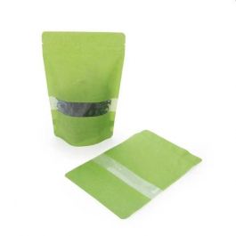 Standbodenbeutel Reispapier Grün 14.9x8.9x23.2cm | 310 Gramm (100 Stück) [ZBGR7GR]
