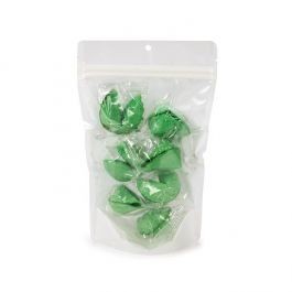 Umweltfreundliche Standbodenbeutel Reispapier Transparent/Weiß mit Aufhängeloch 14,9x8,9x23,2 cm (100 Stück) [ZBGRC7CW]
