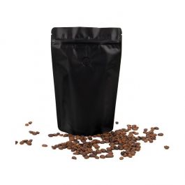 Standbodenbeutel Schwarz 14.9x8.9x23.2cm mit Ventil (100 Stück) [ZBGM7MBV]