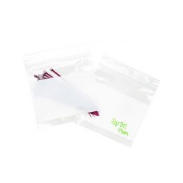Druckverschlussbeutel mit Schriftfeld 10x10cm Transparent PP 50 Mikron (100 Stück) [ZWC44]