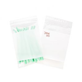 Druckverschlussbeutel mit Schriftfeld 13x20cm Transparent PP 50 Mikron (100 Stück) [ZWC58]